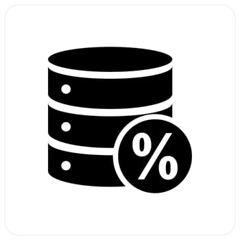 Server Discount and data icon concept vector