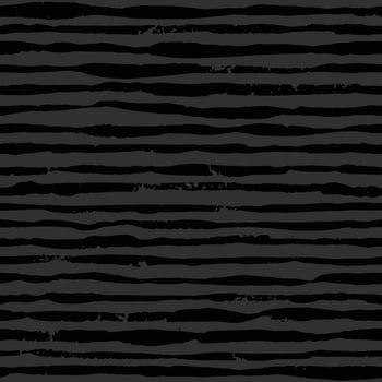 Black striped grunge pattern, seamless background with dry brush stroke stripes. Monochrome dark wallpaper vector