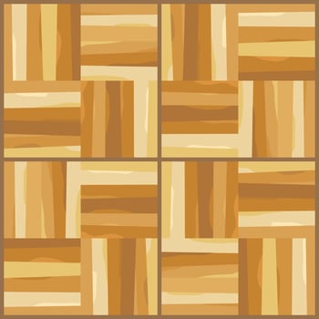 Parquet seamless texture. A floor made of wooden planks, imitation masonry of the laminate. Light brown yellow pattern vector