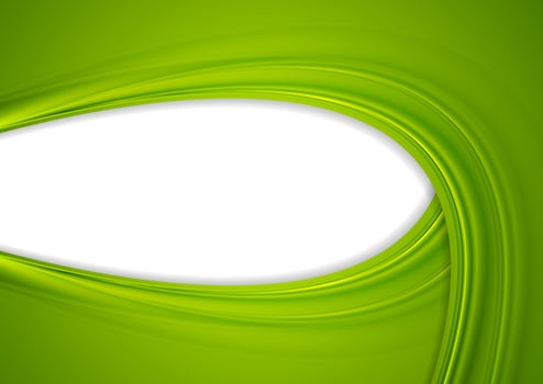 Green abstract smooth corporate waves background vector