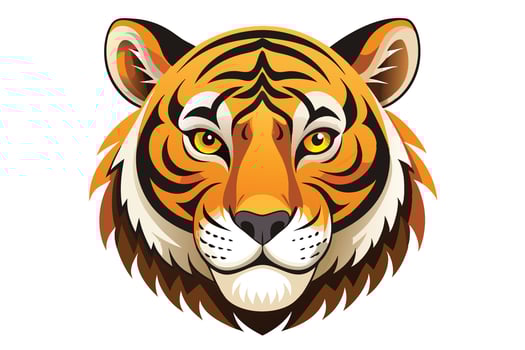 Fierce Tiger Gaze Illustration vector