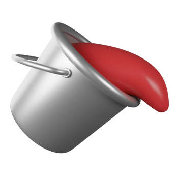 color bucket 3d illustration png