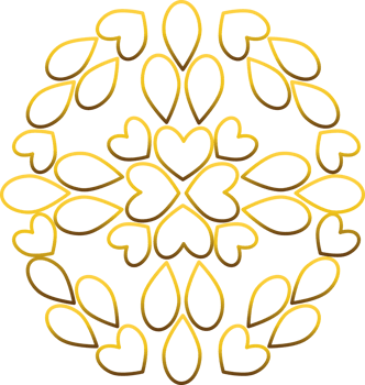gold flower decoration design png