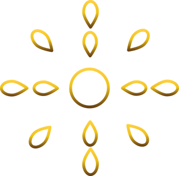 golden flower petal clip art design png