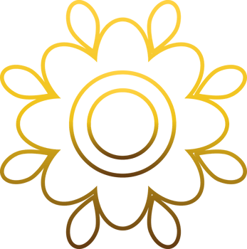 gold flower decoration design png