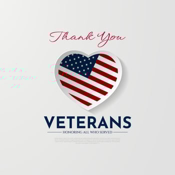 Thank you veterans, November 11, honoring all who served, American flags background illustration vector