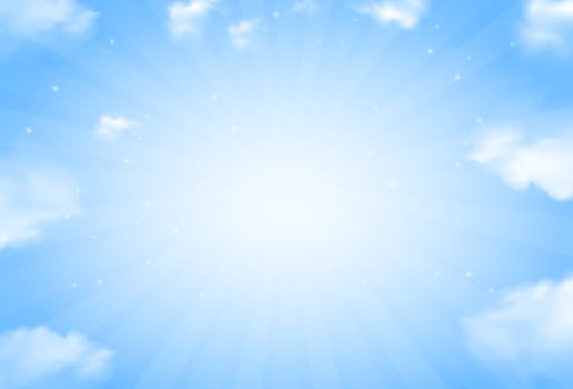 Background of Serene winter landscape with snow covered trees, a clear blue sky, and fluffy clouds, conveying the beauty and tranquility of a cold, sunny day vector