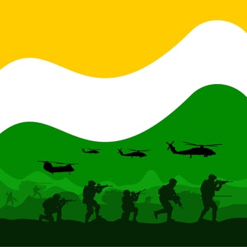 vijay diwas army day background vector