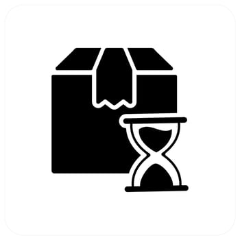 Delivery Process Time icon concept vector