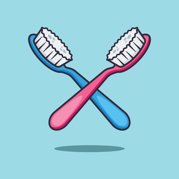 cartoon illustration of brushtooth vector