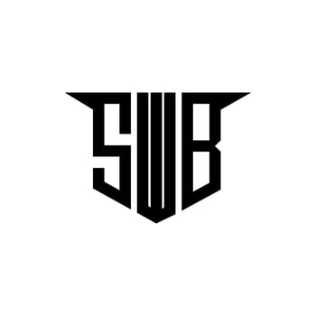 SWB letter logo design with white background in illustrator, logo modern alphabet font overlap style, calligraphy designs for logo, Poster, Invitation, etc. vector