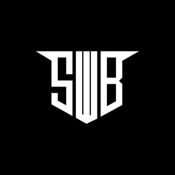 SWB letter logo design with white background in illustrator, logo modern alphabet font overlap style, calligraphy designs for logo, Poster, Invitation, etc. vector