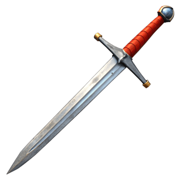 Medieval Swords with Rustic Design isolated on transparent background cutout png