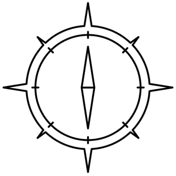 Mini Compass Icon vector