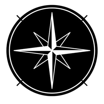 Compass for navigation symbol icon vector