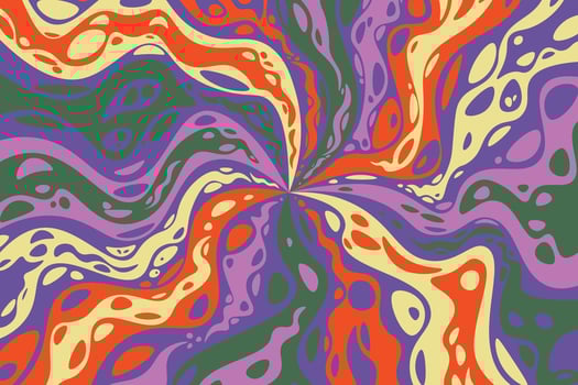 Abstract colorful psychedelic groovy background. vector