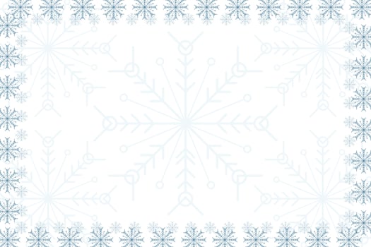 Winter snowy frame. Christmas Snowflake border. Snowy frame frozen background vector
