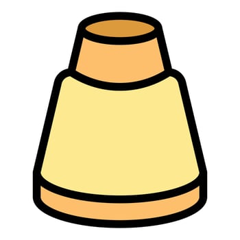 Simple modern table lamp spreading warm light in dark room vector
