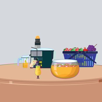 fresh fruits flat illustration art vector