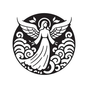 Angel Silhouette Vectors for Religious Events, Weddings, and Memorials