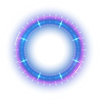 Glow Ring Light Effect Isolated on White vector