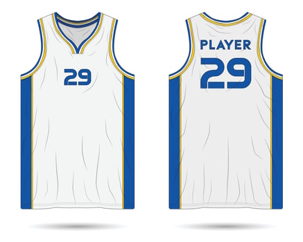 Basketball jersey uniform mockup front and back view vector
