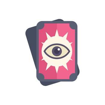 Stack of tarot cards showing the eye of providence symbol vector