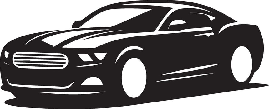 Coupe Car Silhouette Vectors Perfect for Racing and Sports Car Graphics