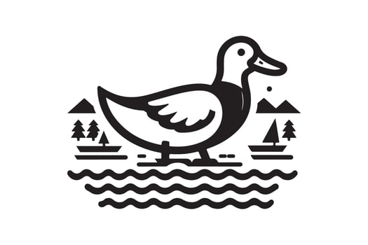Mallard Silhouette Vectors Illustrations for Hunting and Nature Enthusiasts