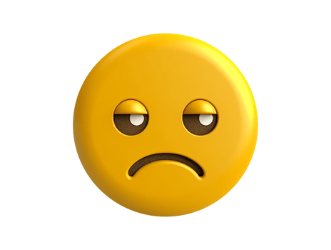 Emotionally down yellow emoji png