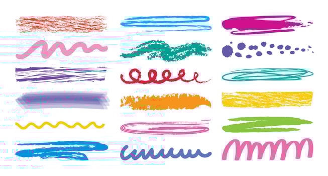 Handdrawn Brush Strokes And Sketches vector