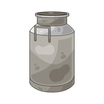 Illustration of milk can vector