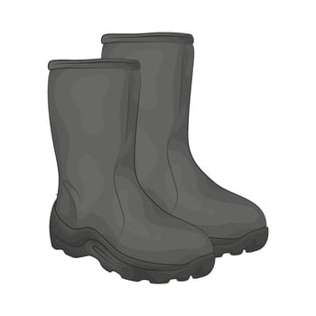 Illustration of gardening boots vector