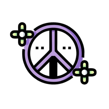 peace sign icon illustration vector