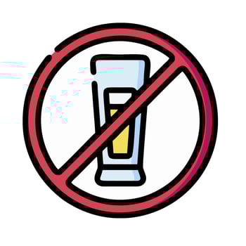 no alcohol sign illustration vector