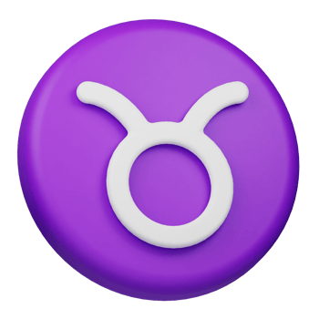 taurus zodiac sign 3d icon png