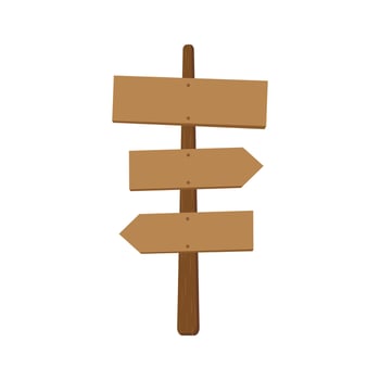wooden arrow sign design template vector