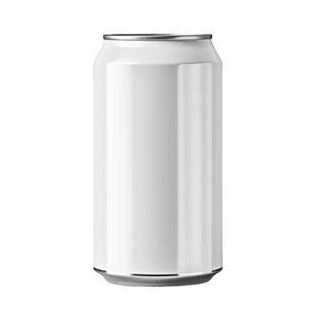 a white aluminum can on a transparent background png