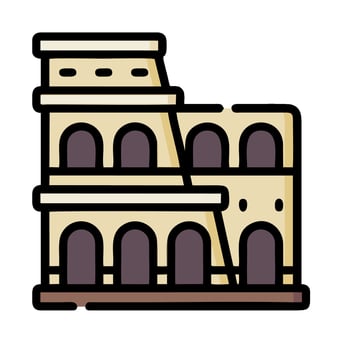 colosseum icon illustration design vector