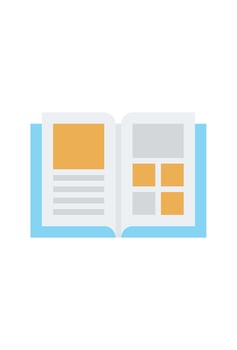 simple open book icon for learning vector