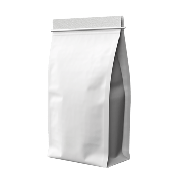 White paper bag isolated on transparent background png