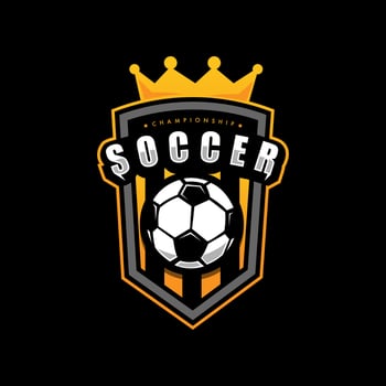 King Soccer Football Sport Logo vector