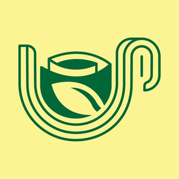 Logo for coffee, tea or any beverage brand in the form of a mug that can be edited vector