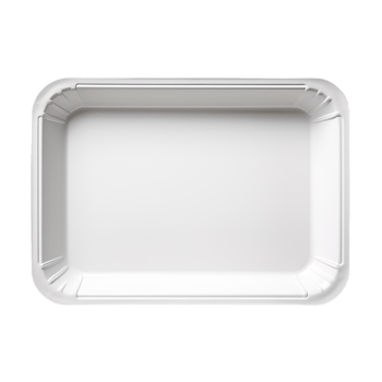 Empty paper food tray isolated on transparent background png