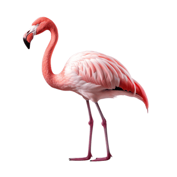 Flamingo isolated on transparent background png
