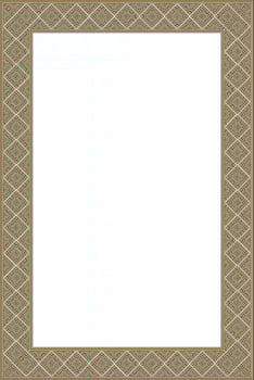 gold and black square Belarusian national ornament frame. Ethnic pattern rectangle of Slavic peoples, Russian, Ukrainian, Serb, Pole, Bulgarian. Cross stitch template vector