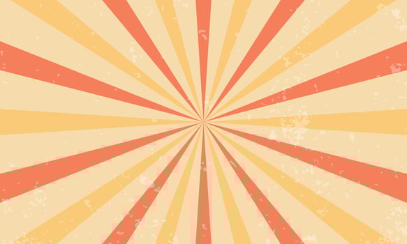 Vintage Sunburst Illustration with Distressed Texture vector