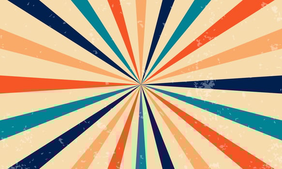 Colorful Classic vintage rays sunburst retro background vector
