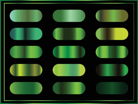 Green emerald chrome gradient vector