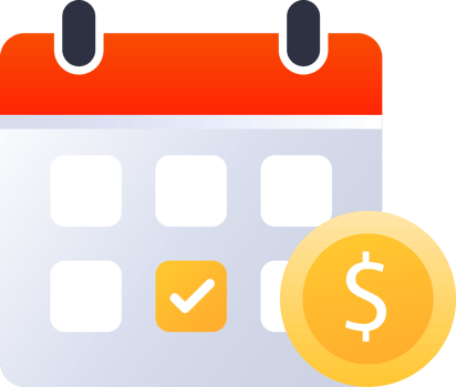 Coin calendar payment icon png